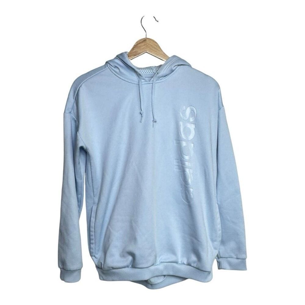 Adidas Women's Aeroready Light Blue Pull Over Hoodie with Pockets  small‎